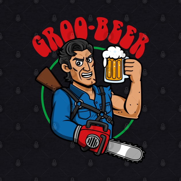 Grobeer Funny Beer Drinking Horror Movie Groovy Hero by BoggsNicolas